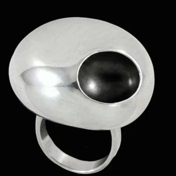 Georg Jensen Sterling Silver Cave Ring